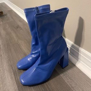 Nasty Gal 
Faux Leather Ankle Sock Boots